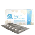 Carlson Key-E Suppositories, 30 IU (20 mg), Vitamin E Suppository, 24 Count | Lubricates Dry Areas; For Women and Men