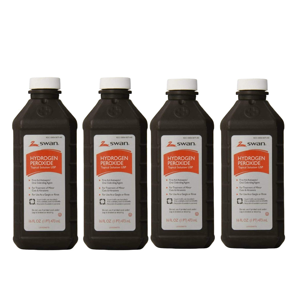 Swan Hydrogen Peroxide Topical Solution 16 oz (Pack of 4) or 32oz ( Pack of 2)