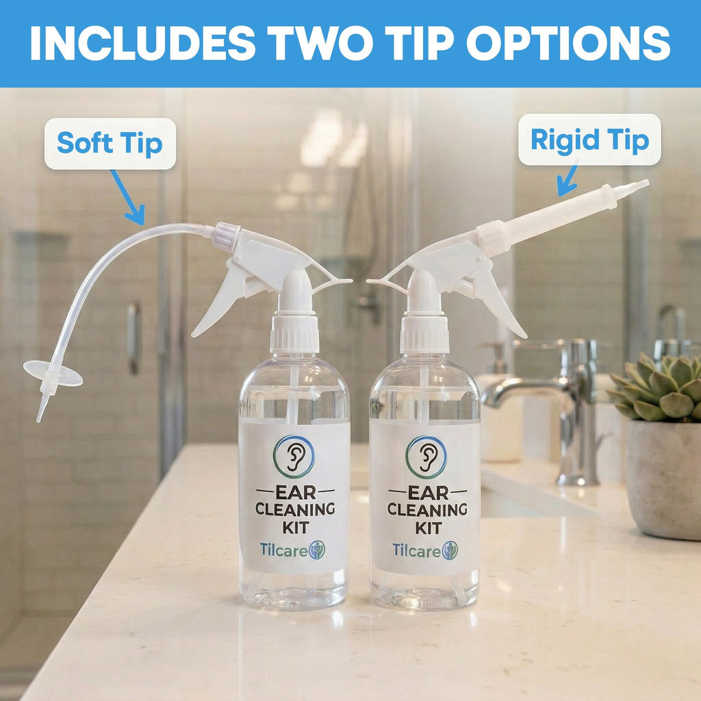 Ear Wax Removal Kit by Tilcare: Safe At-Home Ear Irrigation Flushing System
