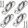 Buy now 4 Pcs 3.1 Inch 304 Stainless Steel Ceiling Hooks Pad Eyes Plate Marine Hardware Hooks with Screws 3.1 x 1 Inch Rectangle Eye Plate (set of 4) at indiglob india