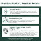 Organics Ocean Better D3 + K2-100% Organic VIT D3 and K2 Supplements with Maximum Bioavailability - Supports Bone Density, Calcium Balance, Immunity & Mood - 3-Pack, 90-Day Supply