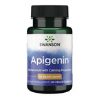 Swanson Apigenin Sleep and Relaxation Supplement, 50 mg, 90 Capsules | For Adults Seeking Natural Sleep, Relaxation, and Stress Relief Support, Antioxidant Bioflavonoid Found in Chamomile