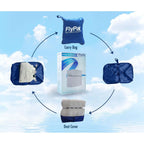 Buy now Flypal Inflatable Foot Rest Pillow for Travel, Patented 2 in 1 Design, Blow-Up Footrest Cushion for Home, Office. Airplane Travel Essential and Kids Airplane Bed at indiglob india