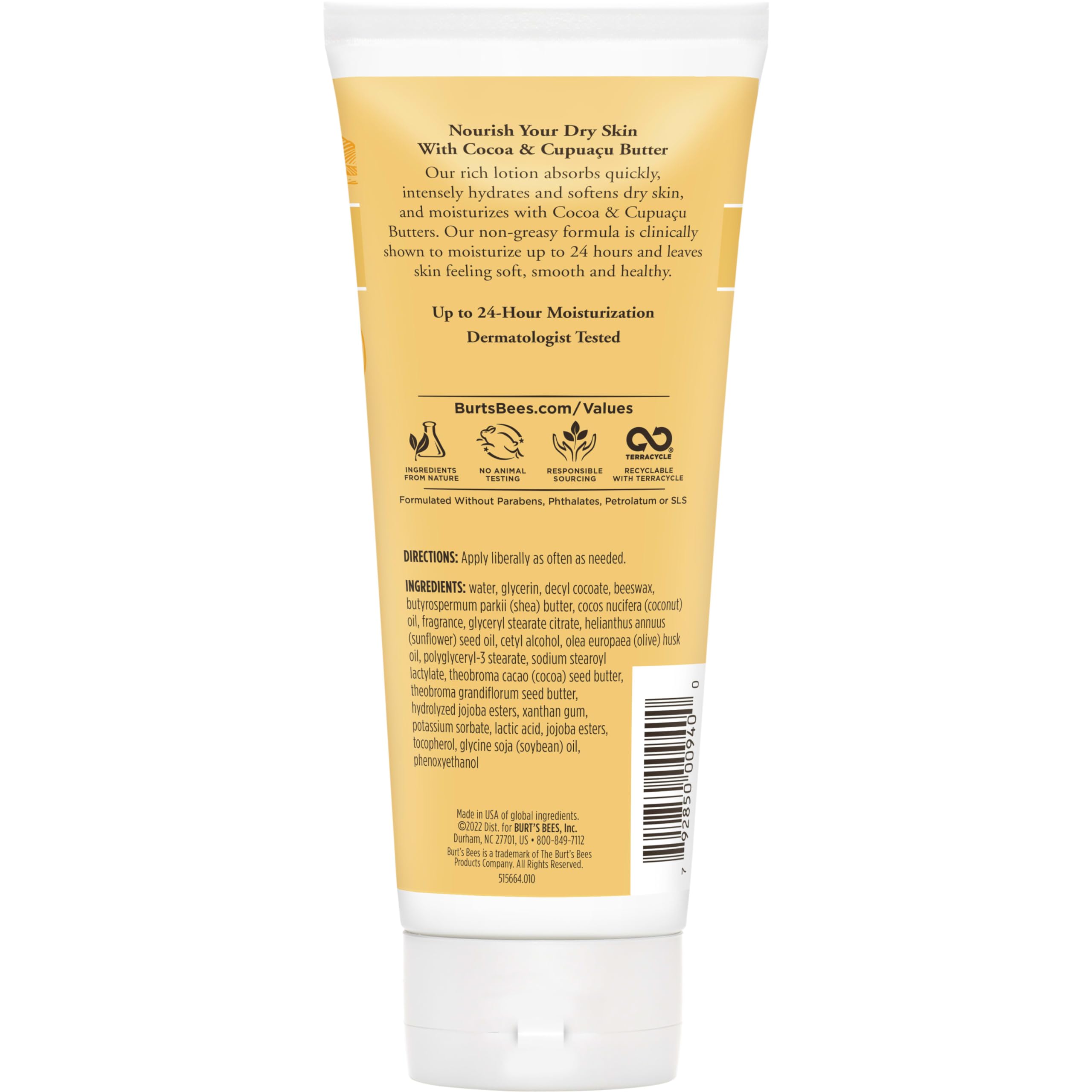 Buy now Burtâ€™s Bees Butter Body Lotion for Dry Skin with Cocoa & CupuaÃ§u, 6 Oz (Package May Vary) at indiglob india