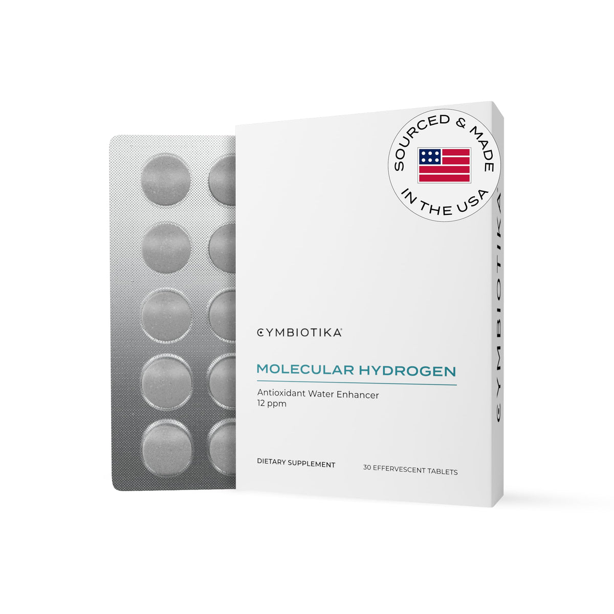 CYMBIOTIKA H2 Molecular Hydrogen Tablets, 12 ppm Antioxidant Water