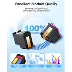64XL Ink Cartridges Black/Color Combo Pack Replacement for HP Ink 64 for HP 64 Ink 64XL Work with HP Envy Photo 7855 7858 7155 7120 6252 6255 6258 7164 7864 Tango Tango X Printer (1 Black, 1 Color)
