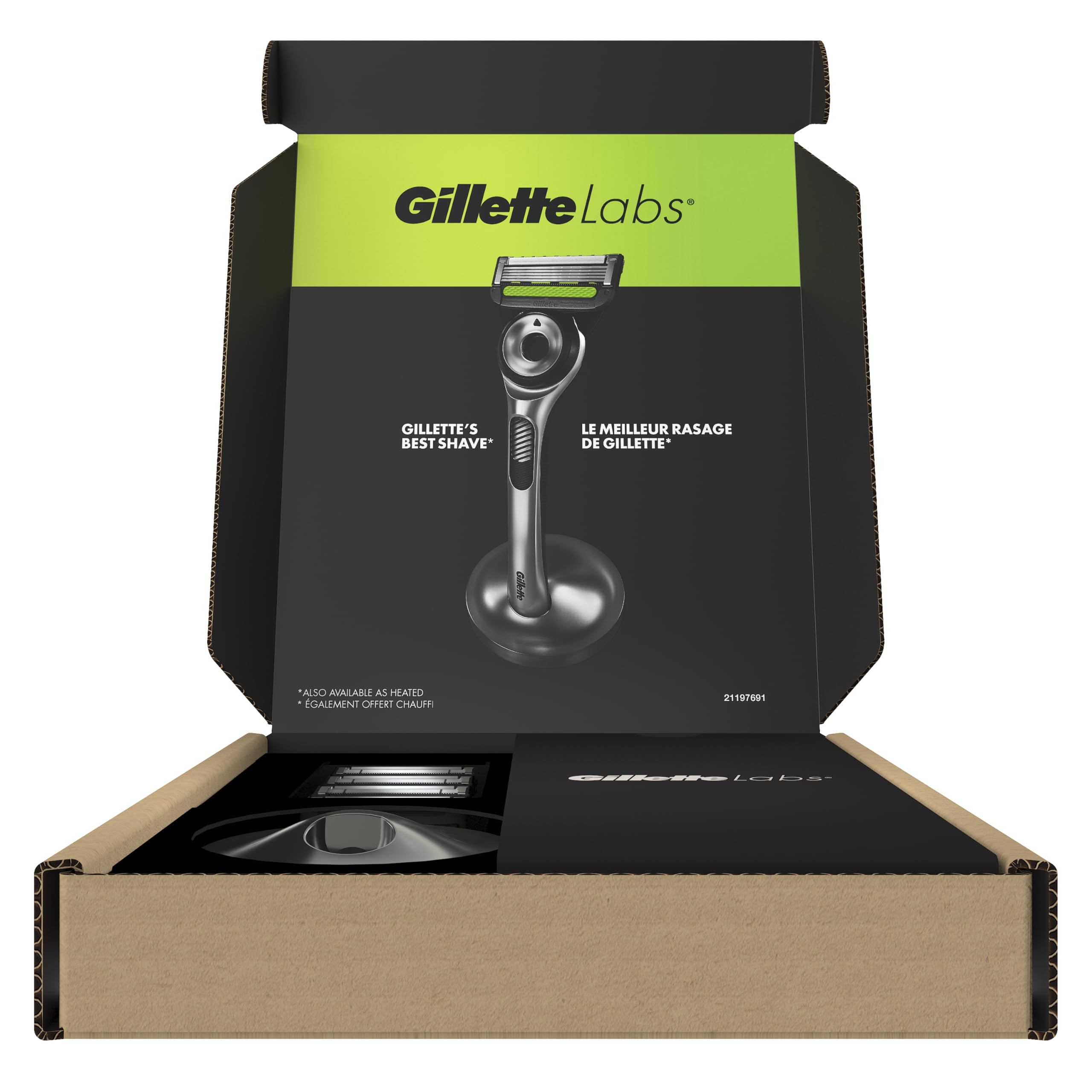 Buy now GilletteLabs with Exfoliating Bar by Gillette Razor for Men - 1 Handle, 4 Razor Blade Refills, Includes Premium Magnetic Stand at indiglob india