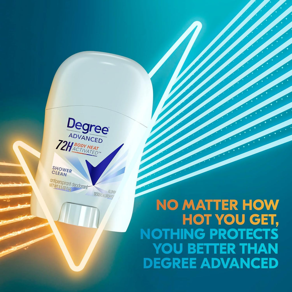 Buy now Degree Advanced Antiperspirant Deodorant, Shower Clean 3-Pack – Travel Deodorant for Women, 72H Protection, 0.5 Oz Ea at indiglob india
