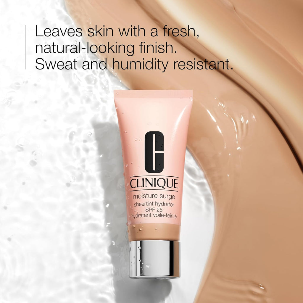 Buy now Clinique Moisture Surge Sheertint Hydrator Hydrating Tinted Moisturizer Broad Spectrum SPF 25 With Hyaluronic Acid + Aloe Water For All Skin Types | Sheer Coverage, Natural Finish at indiglob india