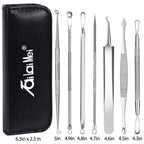 Buy now 7-Piece Blackhead Remover Kit - Pimple Comedone Extractor Tool set for Facial Acne and Treatment for Blemish, Whitehead Popping, Zit Removing for Risk Free Nose Face Skin with Metal Case at indiglob india