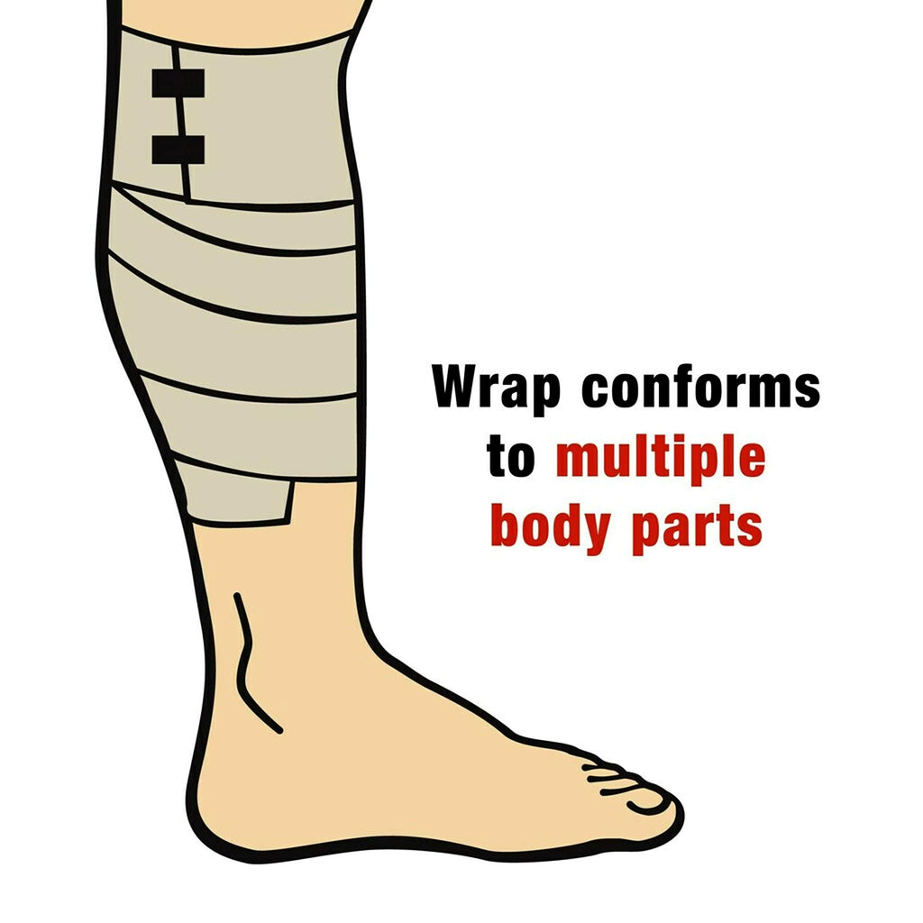 ACE 2 Inch Elastic Bandage with with Clips, Beige, Great for Wrist, Foot and More, 1 Count