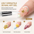 MIZHSE 3D Sculpting Gel set for nail art, easy to use, available online. Create stunning nail designs effortlessly.