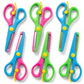 LovesTown Kids Craft Scissors, 6PCS Blunt Tip Safety Scissors Stocking Stuffer for Toddler, Anti-Pinch Design for Child Hand-Eye Coordination Development, Art Craft Scrapbooking Supplies