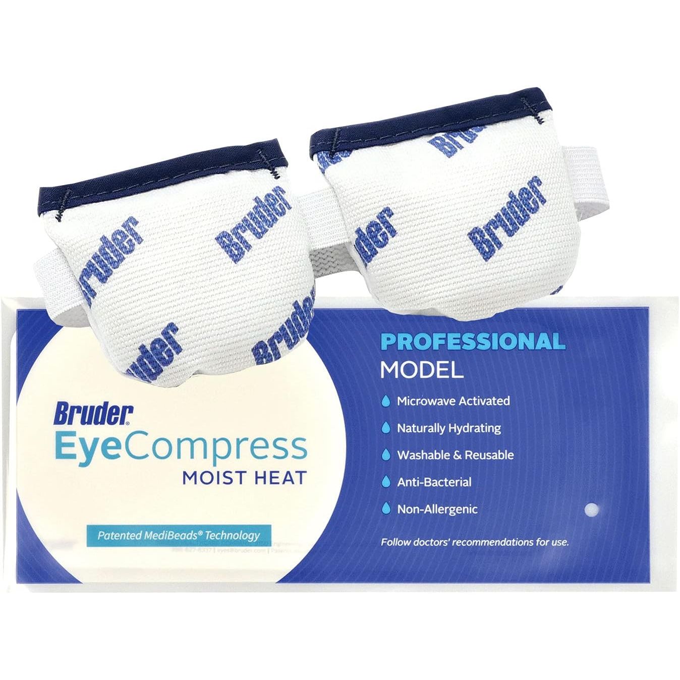 Buy now Bruder Moist Heat Eye Compress | Microwave Activated | Fast Acting and Effective Relief for Dry Eye and Other Eye Irritation at indiglob india
