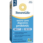 Buy now Renew Life Extra Care Digestive Probiotic Capsules, 50 Billion CFU Guaranteed, Daily Supplement Supports Immune, Digestive, Respiratory Health(1), L. Rhamnosus GG, Dairy, Soy and Gluten-Free, 90 Count at indiglob india
