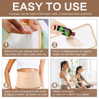 4 Pcs Castor Oil Pack Wrap Organic Cotton for Liver Detox, Stomach, Belly, Neck, Breast & Entire Body, Reusable Pads Kit for Hot/Cold Compress with Adjustable Elastic Strap, Waterproof & Anti Oil Leak