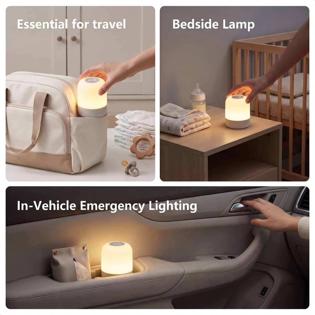 Baby Night Light, 3 Colors Egg Light for Nursery - Small Size
