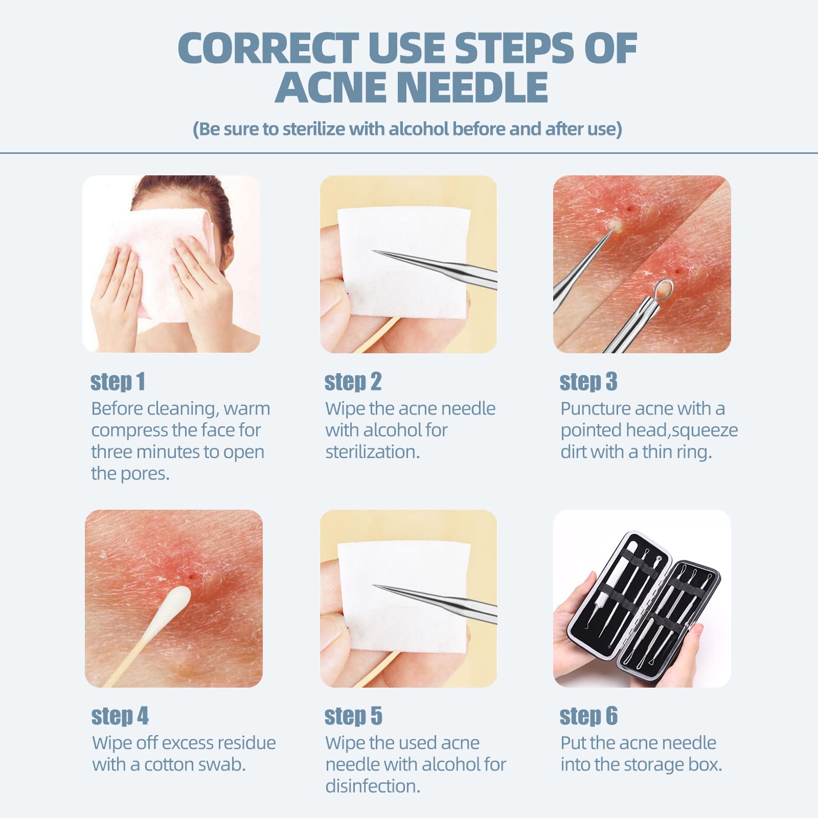 Blackhead Remover Comedone Extractor Acne Removal Kit..