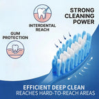 Medium Bristle Toothbrush for Adults, Manual Whitening Brush with Spiral Bristles Removes Smoke, Tea & Coffee Stains – Deep Plaque Clean, Rounded Tips for Gum Safety，5 Pack