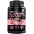 14-in-1 Women’s Inositol Complex Supplement – 40:1 Myo & D-Chiro Inositol with Folate, Vitamin D3, Zinc, Magnesium & Botanicals for Hormone & Feminine Wellness Support – (120 Capsules) (Pack of 2)