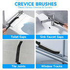 14Pcs Crevice Cleaning Brush Set, V Shape Grout Cleaner Brush for Deep Cleaning Gap, Hard Bristle Scrub Brushes Tools, Cleaning Supplies for Household Use, Bathroom, Kitchen, Toilet, Window