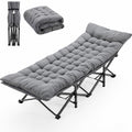 Aoran Camping Cot for Adults 28" Extra Wide,Portable Cot Bed with Mattress,Heavy Duty Camp Sleeping Bed for Camping,Travel,Home and Office Nap,Max Load 450 LBS