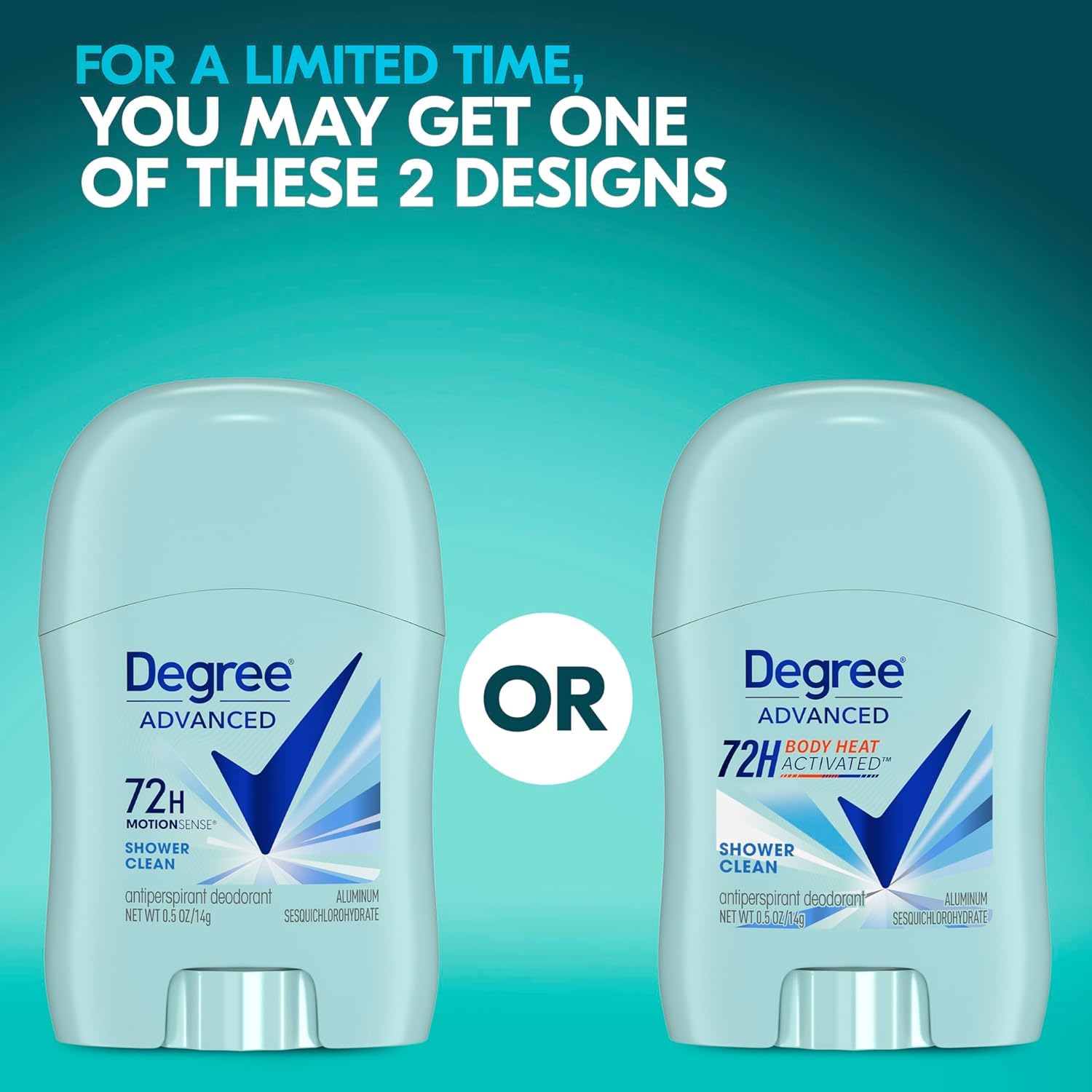 Buy now Degree Advanced Antiperspirant Deodorant, Shower Clean 3-Pack – Travel Deodorant for Women, 72H Protection, 0.5 Oz Ea at indiglob india