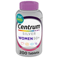 Centrum Silver Women's Multivitamin for Women 50 and Over, 200 Tablets | Contains Vitamin D3, B Vitamins, Calcium, and Antioxidants, Non-GMO Ingredients, Supports Memory and Cognition, GLP-1 Support