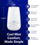 Buy now Vicks FilterFree Plus Cool Mist Plus Humidifier (VUL565), Medium Room ƒ??Filter-Free Cool Mist Humidifier for Baby, Kids and Adult Rooms, Works with Vicks VapoPads at indiglob india