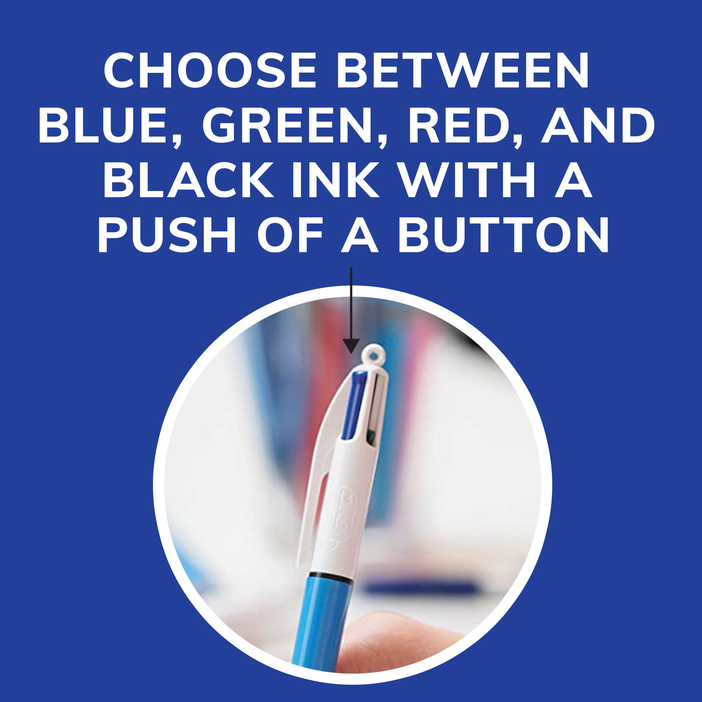 Buy now BIC 4-Color Original Retractable Ballpoint Pen with 1.0 mm Medium Point, 3-Count in Assorted Ink at indiglob india