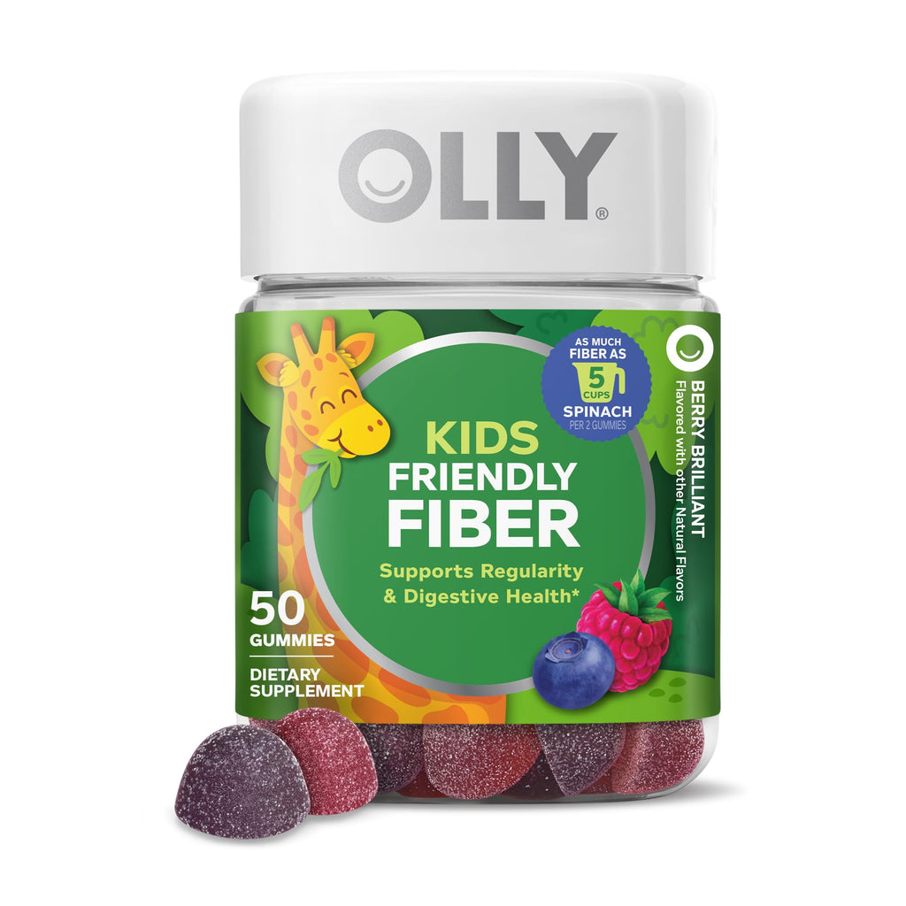 OLLY Kids Friendly Fiber Gummy, Digestion Support* Dietary Fiber - 50 Count