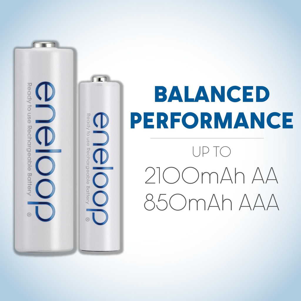Eneloop Panasonic BK-3MCCA6BA AA 2100 Cycle Ni-MH Pre-Charged Rechargeable Batteries, 6-Battery Pack