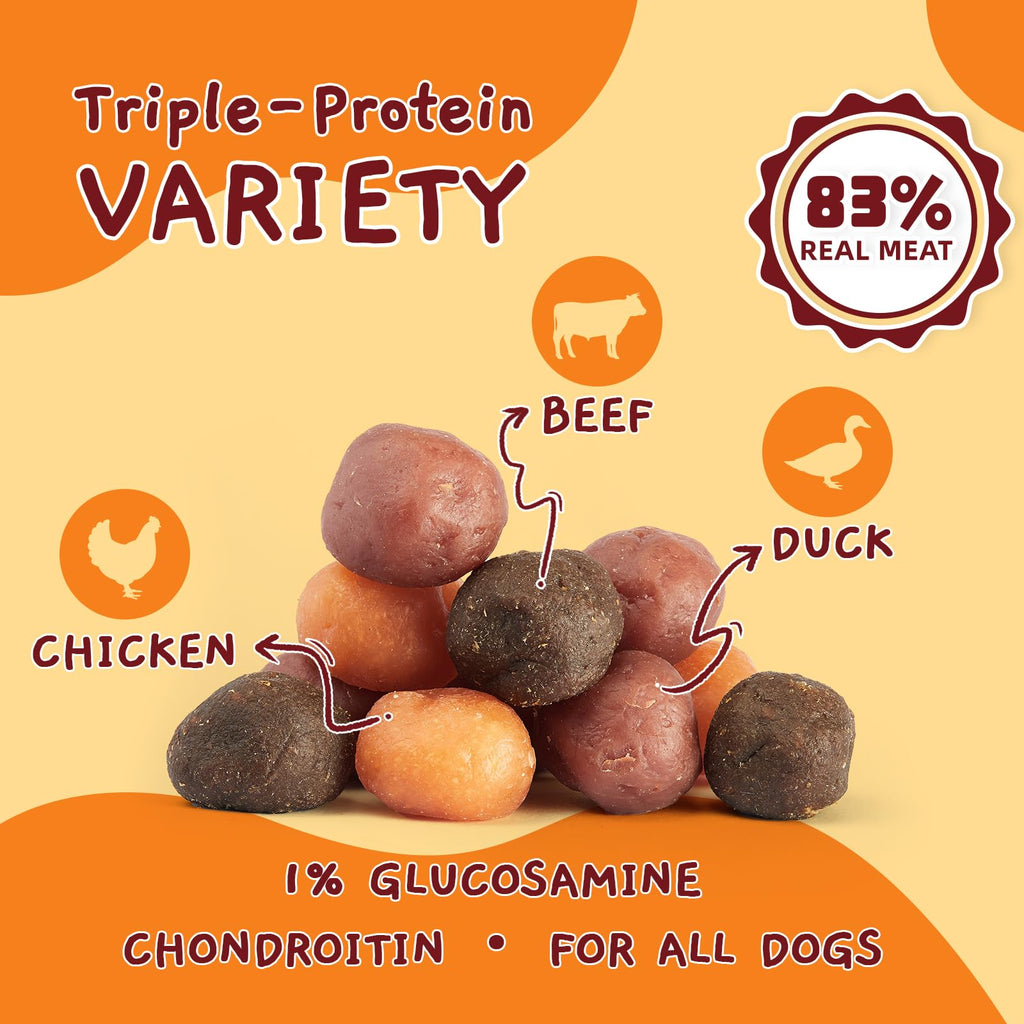 Jungle Calling 60 Ct. Dog Treats Kabob Meat Ball, Soft Chewy Training Snack
