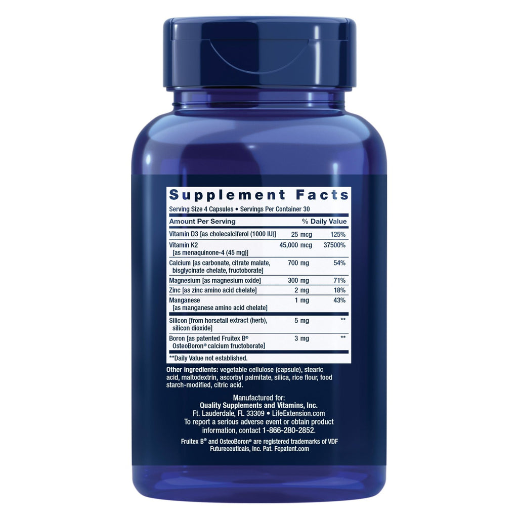 Life Extension Bone Restore Elite with Super Potent K2, 120 Capsules