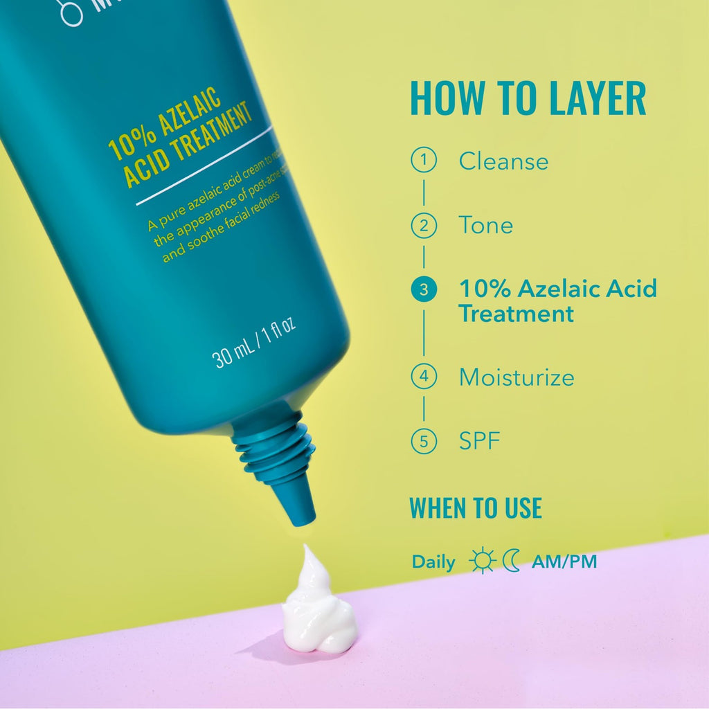 Good Molecules 10% Azelaic Acid Treatment for Face – Blurs Facial Redness & Evens Skin Tone – Brightens the Look of Dark Spots & Refines Texture – Vegan & Fragrance-Free Skincare (30ml / 1.01 fl oz.)