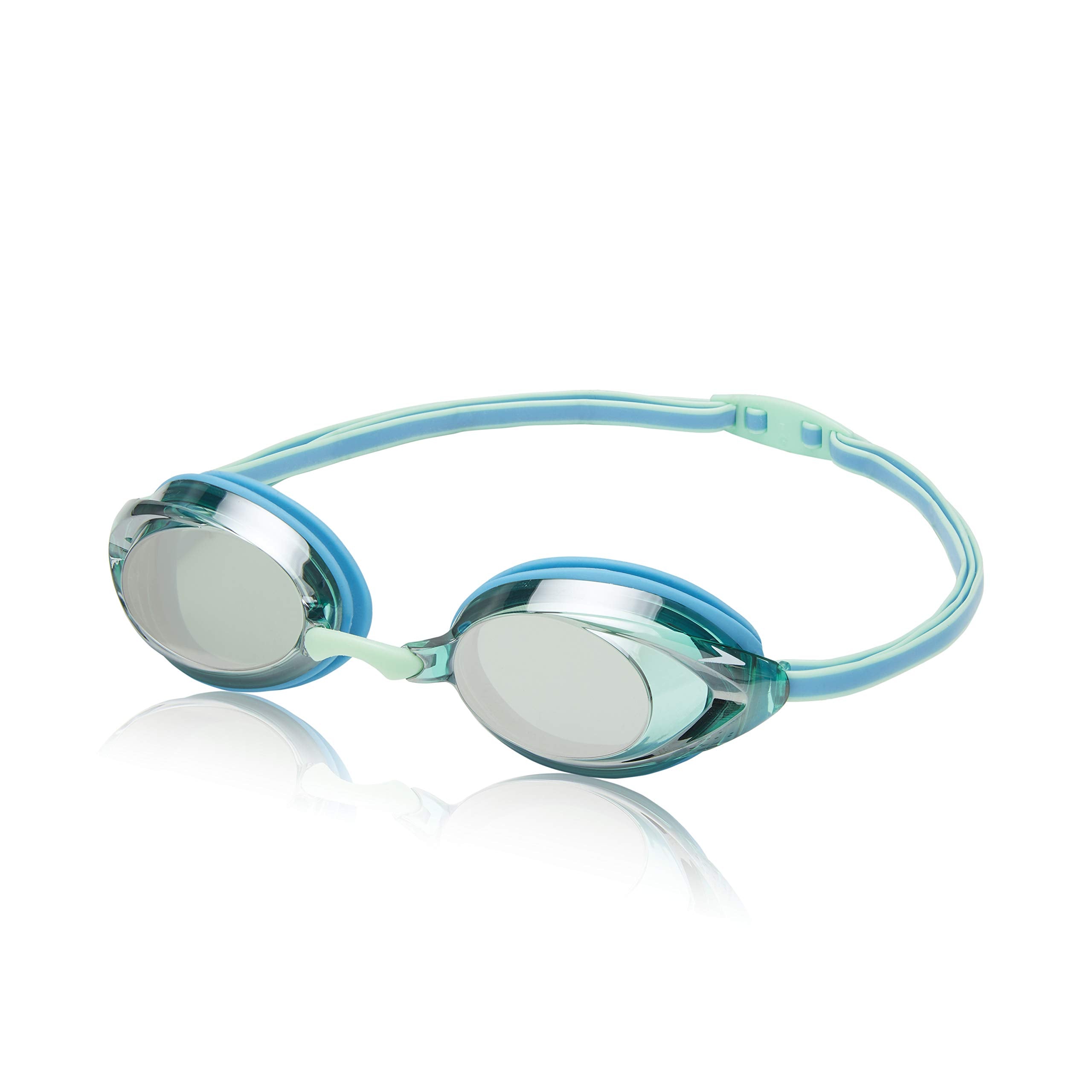 Buy now Speedo Women's Swim Goggles Mirrored Vanquisher 2.0 Blue Grey at indiglob india