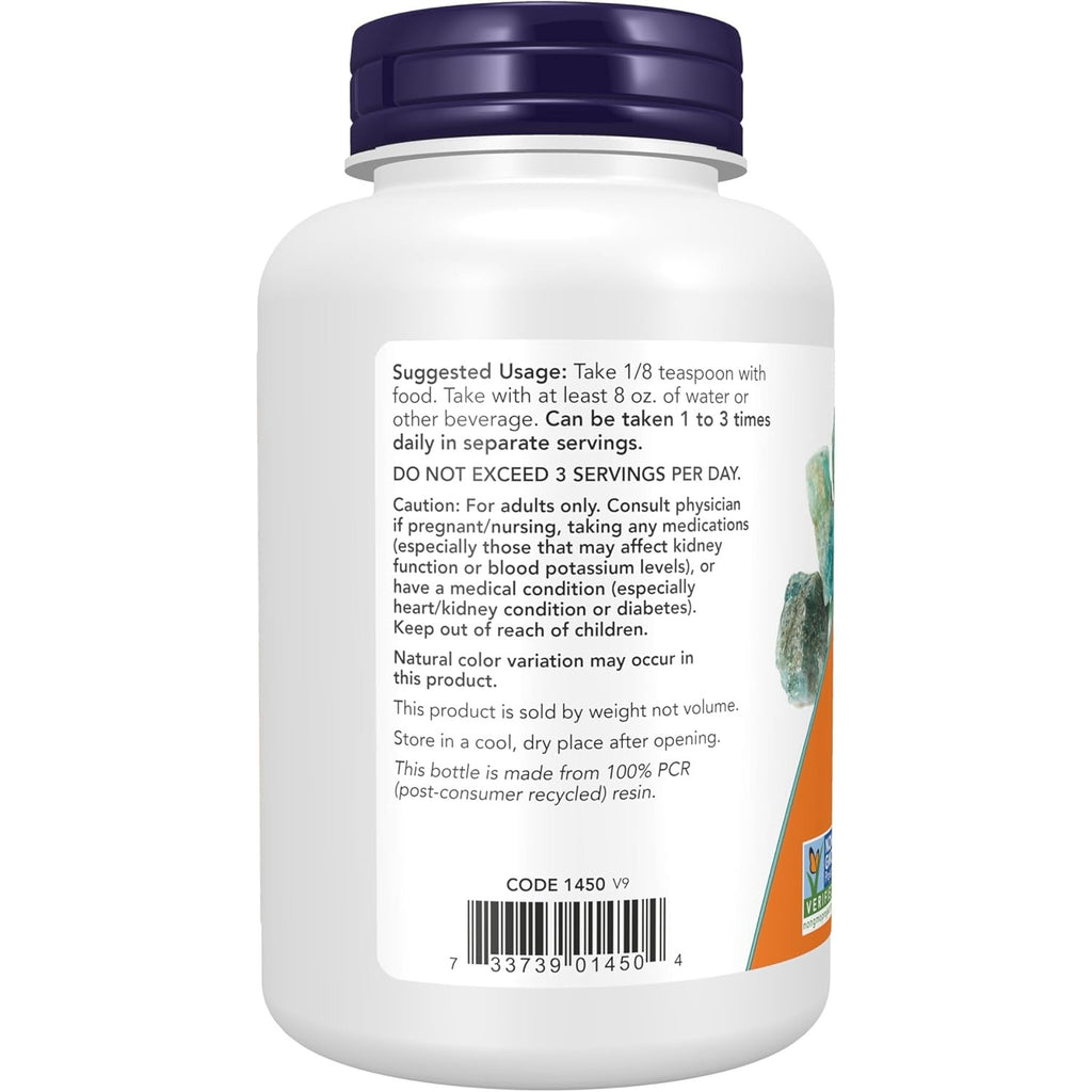 Buy now NOW Foods Supplements, Potassium Chloride Powder, Certified Non-GMO, Essential Mineral*, 8-Ounce at indiglob india