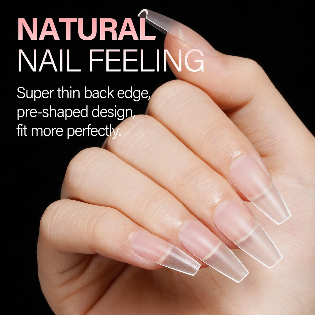 AILLSA Short Almond Nail Tips offer a super thin back edge with a pre-shaped design for a perfect fit. Order online now!