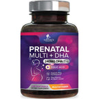 Prenatal Vitamins for Women with Folic Acid + Omega 3 DHA for Fetal Brain Development, Best Prenatal Vitamin Supplement, Daily Pregnancy Multivitamin Nutritional Support, Non-GMO - 60 Softgels