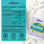 Nattokinase Supplement 10000 Fu Organic Nattokinase 90 Capsules | Multi-Enzyme Supplement with Serrapeptase, Bromelain, Curcumin, Vitamin E & Ginseng, for Movement Comfort & Body Circulation