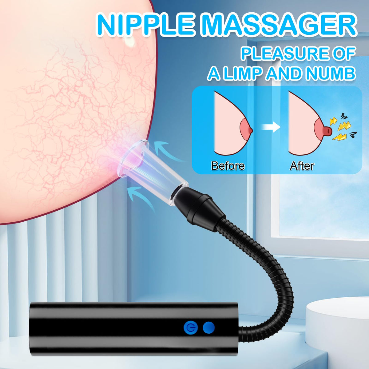 Adult Sex Toys Pussy Pump - Female Sex Toys Nipple Clit Sucker Automatic Vacuum Vagina Sex Pump, Nipple Pussy Sucking BDSM Toys Kit with 3 Powerful Suction Modes, Adult Toys & Games 5 Cups Included