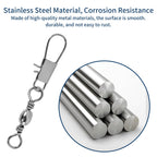 100Pcs Fishing Swivels, 5 Sizes Barrel Snap Swivel Fishing Tackle for Quick Linking of Lures and Lines