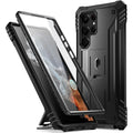 Buy now Poetic Revolution Case Compatible with Galaxy S22 Ultra 5G 6.8 inch, Full Body Rugged Shockproof Protective Cover Case with Kickstand, Built-in Screen Protector Work with Fingerprint ID, Black Default at indiglob india