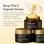 Buy now medicube Capsule Cream with Deep Vitamin C | Liposome Vitamin C Golden Capsule for Radiance & Firm-Looking Skin | Hydrating Glow Gel Texture | Korean Skincare, 1.94 oz at indiglob india