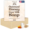 Oatmeal Soap – Natural Oatmeal & Honey Goat Milk Bar – Face & Body Wash for Eczema, Psoriasis, Dry, Itchy, Sensitive Skin Relief – Unscented Soap Great for Kids, Babies – Handcrafted, Made in USA
