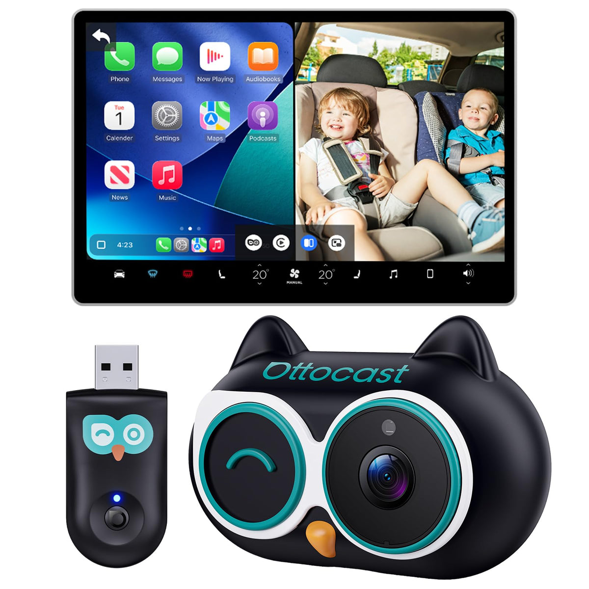 OTTOCAST Baby Car Camera & Wireless CarPlay Adapter 2026