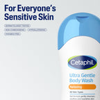 Cetaphil Ultra Gentle Refreshing Body Wash, Hypoallergenic, 16.9oz | Hypoallergenic, Fragrance-Free, Aloe Vera, Calendula, Vitamin B5, Moisturizing, Dermatologist Tested, Dry To Normal Skin