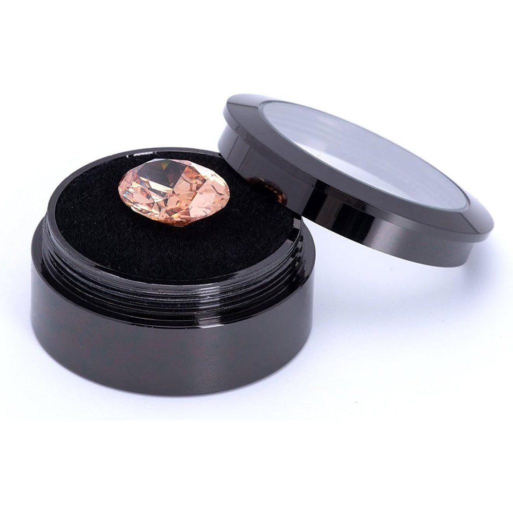 Buy now Small Loose Diamond or Gemstone Display Box Case Holder Show Container Metal (Black- 1.3x0.5) at indiglob india