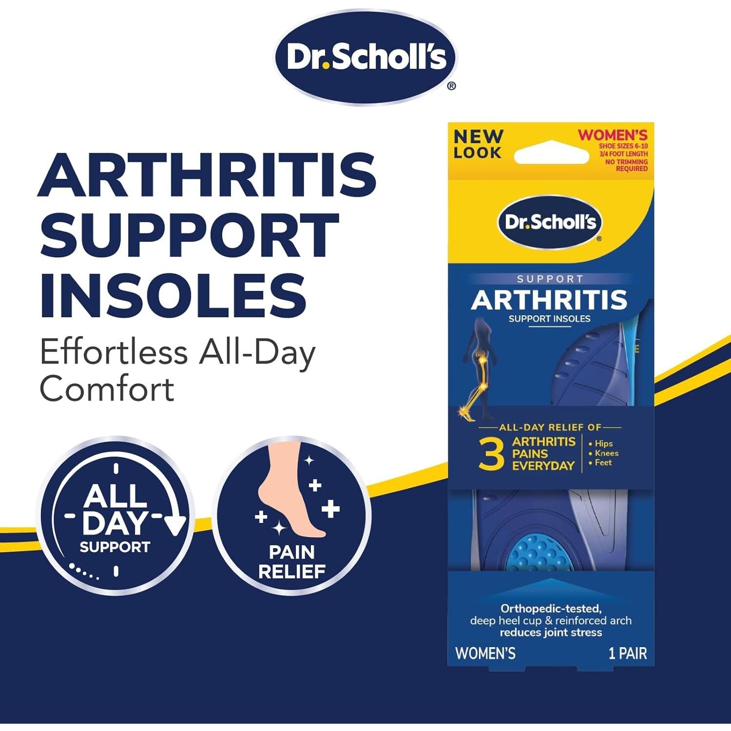 Buy now Dr. Scholl's Arthritis Support Insoles, Women, 1 Pair at indiglob india