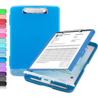 Buy now Sooez Clipboard with Storage, Clip Board 8.5 x 11 with Pen Holder, Plastic Organization Case Box for Letter Legal A4 Size Paper, Low Profile Clip, Nurses Teachers Must Haves, School & Office Supplies at indiglob india